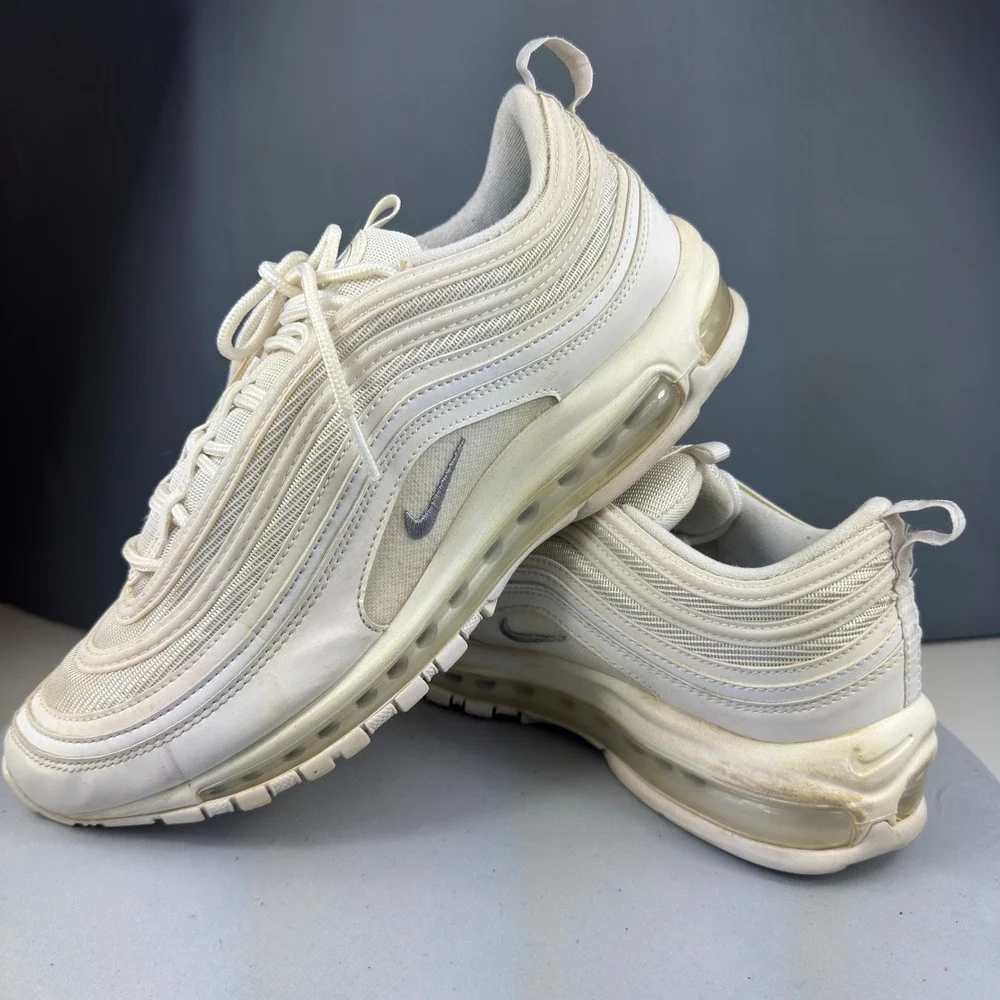 Nike Air Max 97 Triple White Mens Size 11.5 Running Shoes Sneaker 921826-101